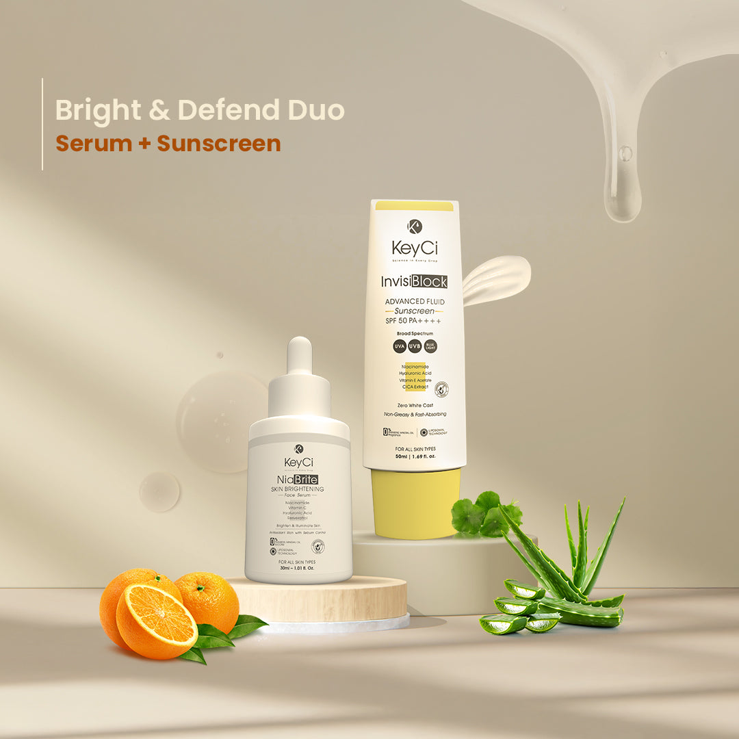 KeyCi Serum & KeyCi Sunscreen | Bright, Protected Skin Duo by KeyCi